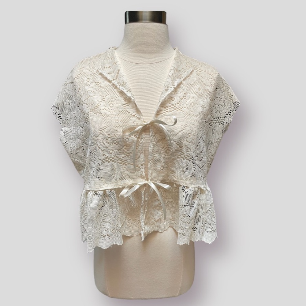 Handmade Lace Ruffle Top